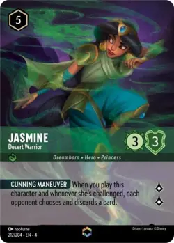 Lorcana Jasmine - Desert Warrior (Enchanted) NM Holofoil Ursula's Return - Image 1