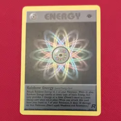 Pokemon Card Rainbow Energy 80/82 1st Edition Non Holo Rare Team Rocket WOTC - Image 1