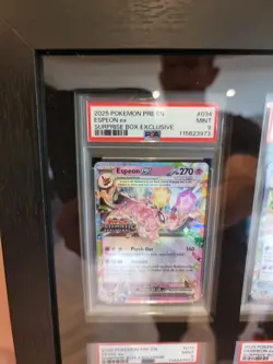 Prismatic Evolutions Surprise Box Stamped EX Promo Cards 9/9 Complete PSA 9 Set - Image 4