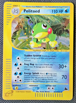 Pokemon Card - Politoed - Skyridge - Holo Rare - H23/H32 - LP-MP - Image 1