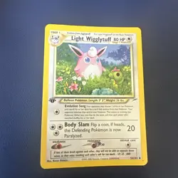 Pokemon Neo Destiny 1st Edition Light Wigglytuff Card 54/105 Uncommon - Image 1