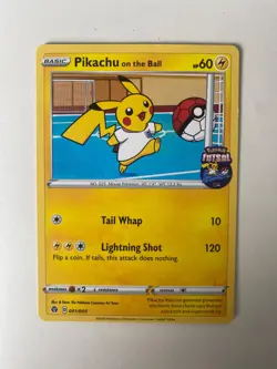 Pikachu on the Ball - (Pokemon Futsal) 001/005 single card - Image 1