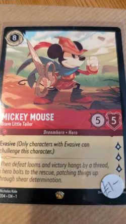 Disney Lorcana Card Mickey Mouse Brave Little Tailor First Chapter 115/204 EN 1 - Image 3