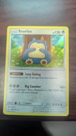 Pokemon TCG Snorlax Unbroken Bonds Holo Card 158/214 Near Mint Condition - Image 3
