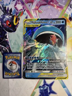 Magikarp & Wailord GX Jumbo/Oversized Promo Card SM166 Tag Team Pokemon Card Tcg - Image 1
