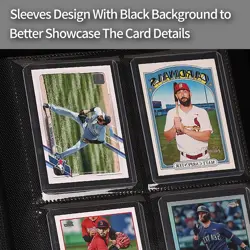 Card Binder for Toploaders,Portable 4 Pockets Trading Card Holder Ablums for ... - Image 4