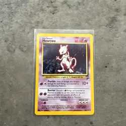 Mewtwo Base Set 2 Holo Rare 10/130 Pokemon Card Vintage TCG - Image 1