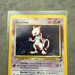 Mewtwo Base Set 2 Holo Rare 10/130 Pokemon Card Vintage TCG - Image 2