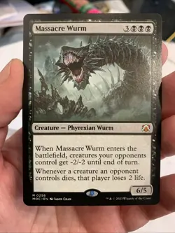 Massacre Wurm MTG Magic the Gathering Card NM Near Mint MOC - Image 1