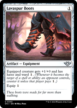 MTG Lavaspur Boots 243 Foil Outlaws of Thunder Junction - Image 1