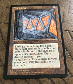 Magic The Gathering Mana Crypt Promo 1995 NM MTG - Image 1
