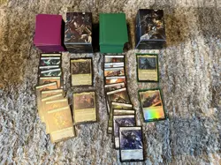 MTG Warhammer 40k EDH Commander Decks X2 Tyranid/Forces Imperium Decks Sleeved - Image 1