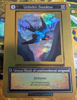 Unladen Swallow Sorcery Contested Realm Curio Arthurian Legends VERY RARE - Image 1