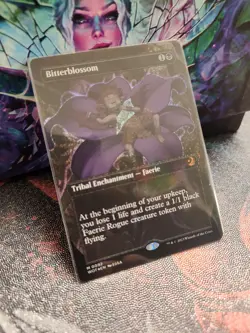 Bitterblossom (Anime Borderless) (Confetti Foil) Wilds of Eldraine MTG - Image 2