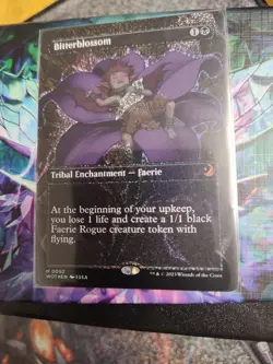 Bitterblossom (Anime Borderless) (Confetti Foil) Wilds of Eldraine MTG - Image 3
