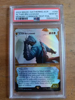 2024 MTG Altair Ibn-La'Ahad #268 Showcase Textured Foil PSA 10 Assassin's Creed - Image 2