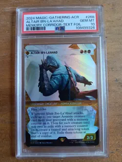 2024 MTG Altair Ibn-La'Ahad #268 Showcase Textured Foil PSA 10 Assassin's Creed - Image 3