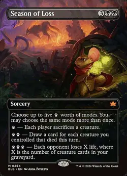 Magic MTG SEASON OF LOSS BORDERLESS Bloomburrow NM - Image 1
