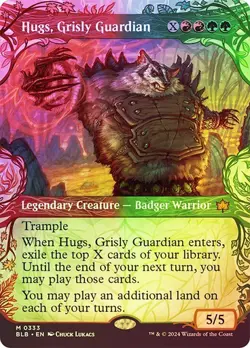 MTG-Hugs, Grisly Guardian (Showcase) Bloomburrow(NM-FOIL)#333 - Image 1