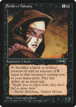 Soldevi Adnate (A) Alliances NM Black Common MAGIC THE GATHERING CARD ABUGames - Image 1