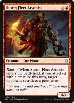 FOIL MTG Storm Fleet Arsonist Ixalan 162/279 FOIL Uncommon - Image 1