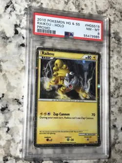2010 Pokemon HG & SS Raikou Holo Promo #HGSS19 PSA 8 Freshly Graded - Image 2