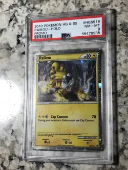 2010 Pokemon HG & SS Raikou Holo Promo #HGSS19 PSA 8 Freshly Graded - Image 3