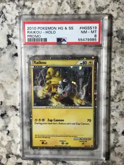 2010 Pokemon HG & SS Raikou Holo Promo #HGSS19 PSA 8 Freshly Graded - Image 5