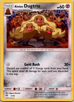 1x Alolan Dugtrio - 11/12 - McDonald's Promo 2019 NM-Mint Pokemon Pokemon Promos - Image 1