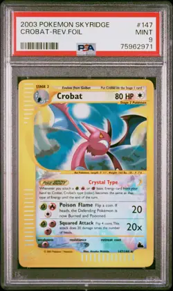 2003 Pokemon Skyridge Crobat-Rev. Foil #147 PSA 9 - Image 1