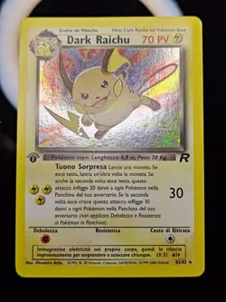 Pokemon Dark Raichu 1st Edition 83/82 Team Rocket Holo LP Secret Rare 🌀 SWIRL - Image 1