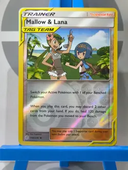 Mallow & Lana Tag Team 198/236 Reverse Holo - Cosmic Eclipse - Pokemon TCG - Image 2