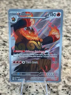 Emboar 098/086 Scarlett & Violet: White Flare Illustration Rare Holo Pokemon TCG - Image 1