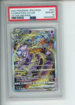 2022 Pokemon VSTAR Universe Mewtwo VSTAR 221/172 Japanese SAR Art Rare PSA 10 - Image 1
