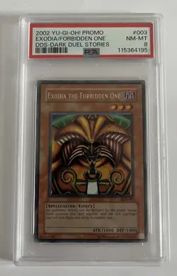 Exodia The Forbidden One DDS-003 2002 prismatic Secret Dark Duel Stories PSA 8 - Image 1