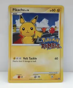 Pokemon Rumble Pikachu 7/16 holo foil TCG card Magikarp Vulpix - Image 1