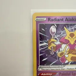 Pokemon Radiant Alakazam TCG Silver Tempest Card 059/195 Holo - Image 2