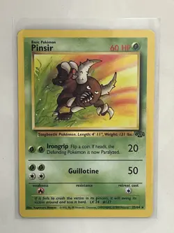 1999 Pokemon TCG Pinsir Jungle 25/64 Regular Unlimited Rare Vintage Card LP - Image 1