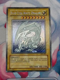 2002 Blue Eyse White Dragon Promo DDS-001 Secret Rare YuGiOh Card English Holo - Image 3