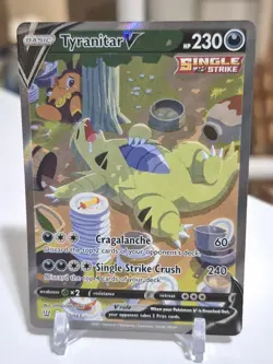 Tyranitar V ALT ART 155/163 Pokemon Battle Styles Holo CLEAN CARD! - Image 1