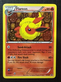 Pokemon TCG Flareon Black Star Promos Holo Card BW88 LP Condition - Image 1
