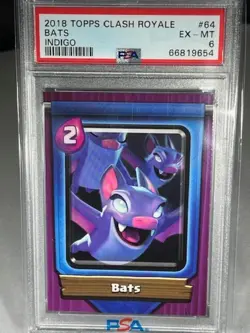 2018 Topps Clash Royale Card Indigo parallel BATS PSA 6 - Image 1