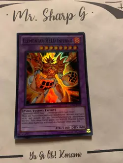 ELEMENTAR-HELD INFERNO - LCGX-DE076 DEUTSCH Yu Gi Oh! CARD SUPER RARE HOLO - Image 2