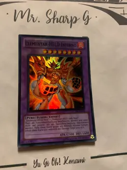 ELEMENTAR-HELD INFERNO - LCGX-DE076 DEUTSCH Yu Gi Oh! CARD SUPER RARE HOLO - Image 3