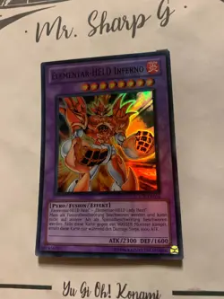ELEMENTAR-HELD INFERNO - LCGX-DE076 DEUTSCH Yu Gi Oh! CARD SUPER RARE HOLO - Image 5