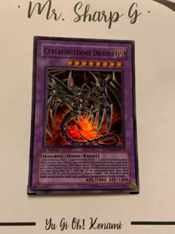 CYBERFINSTERNIS DRACHE - 1. AUFLAGE DP04-DE014 DE Yu Gi Oh! CARD SUPER RARE HOLO - Image 2