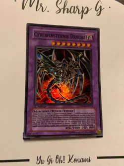 CYBERFINSTERNIS DRACHE - 1. AUFLAGE DP04-DE014 DE Yu Gi Oh! CARD SUPER RARE HOLO - Image 3