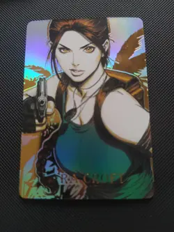 Anime Holo Waifu Card - Cardass Masters - Tomb Raider - Lara Croft #41 - Image 1