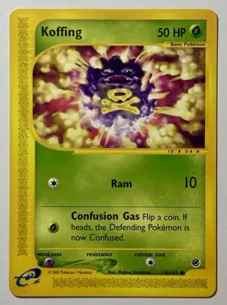 Koffing 114/165 (MP) Common Expedition Base Set E-Reader 2002 Pokemon Card - Image 1