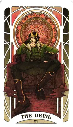 LOKI THE DEVIL 2023 Marvel Tarot Card By Lily McDonnell - Image 1